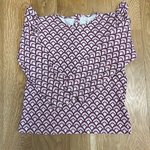 Kate Quinn Organics long sleeve blouses with ruffles, size 8Y - Used but great